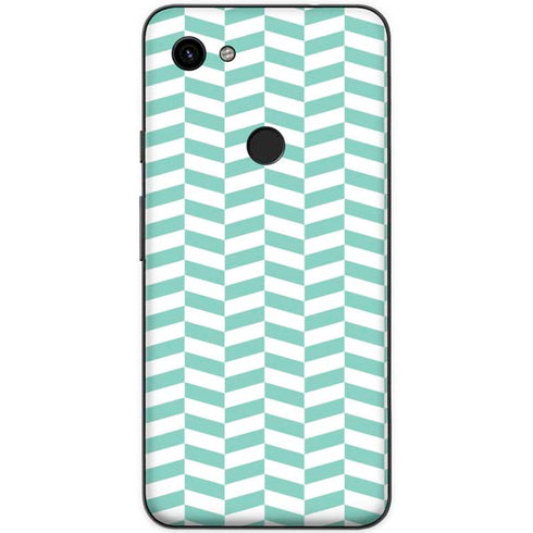 Blue White Chevron Google Pixel 3a Skin